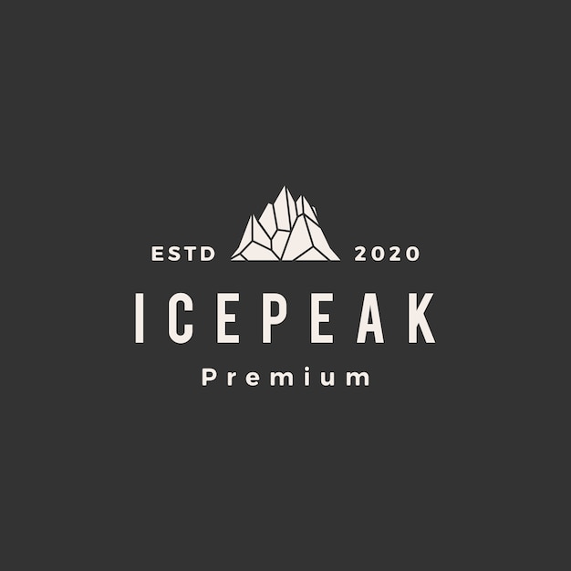 Premium Vector Icepeak Mount Vintage Logo Icon Illustration