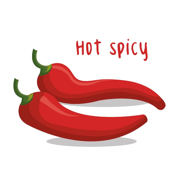 Icon Chili Pepper Hot Spicy Graphic Premium Vector