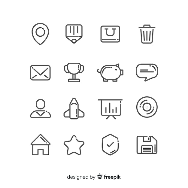 Premium Vector | Icon collection for business card