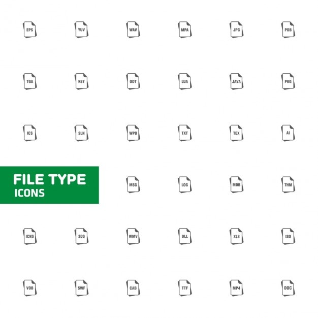 Download Free Vector | Icon collection of file types