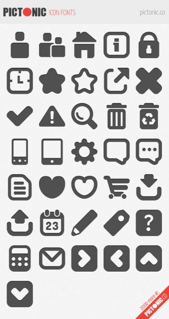 Download Icon font set Vector | Free Download