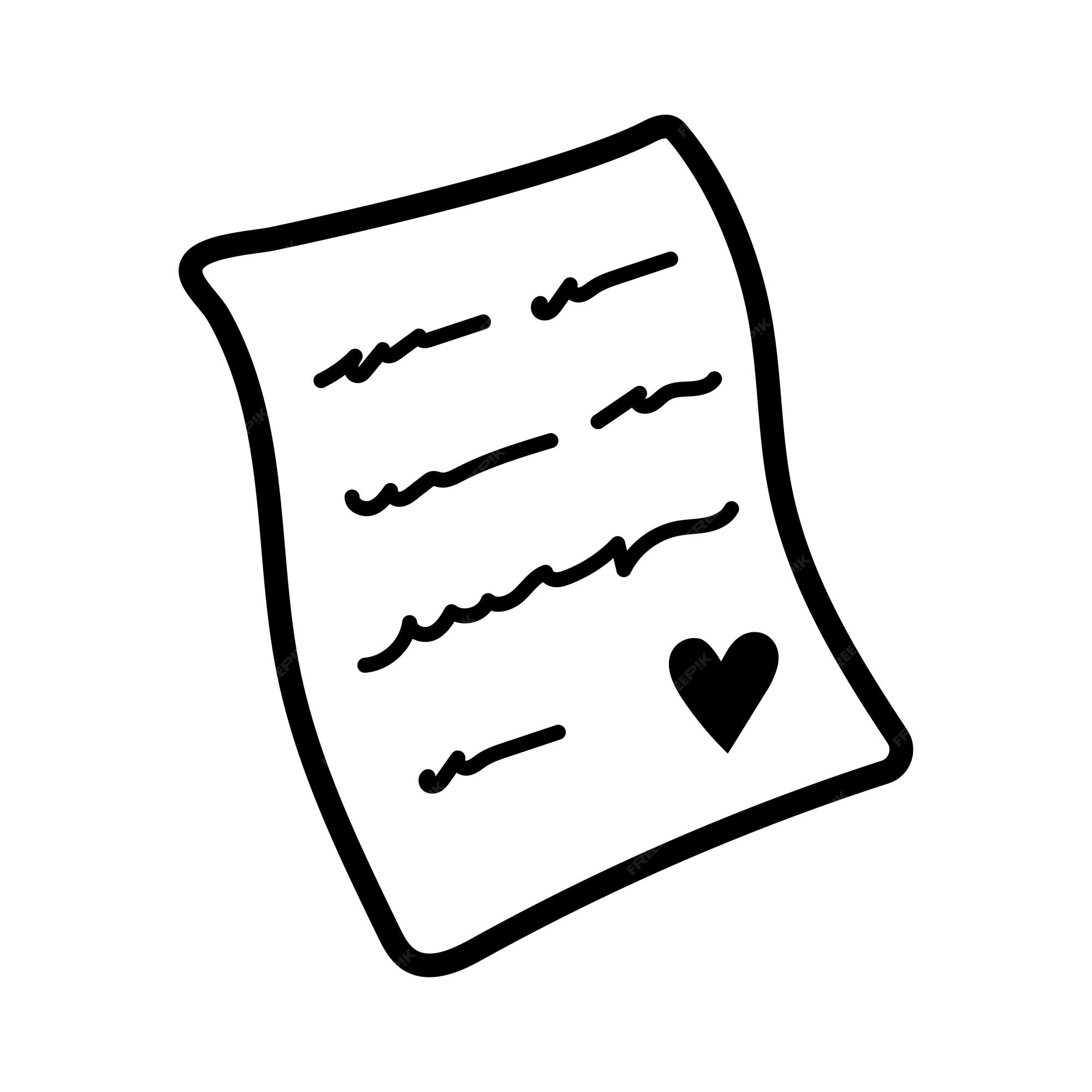 premium-vector-icon-of-love-letter-in-doodle-line-style