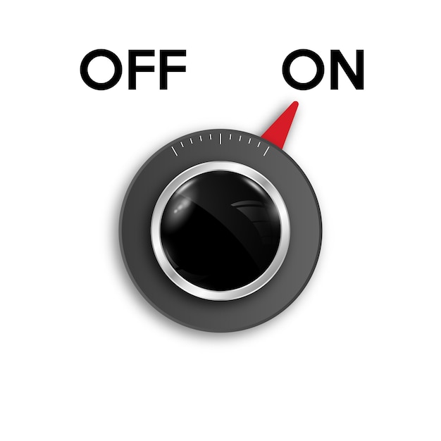 Download Icon on and off toggle switch button. Vector | Premium Download