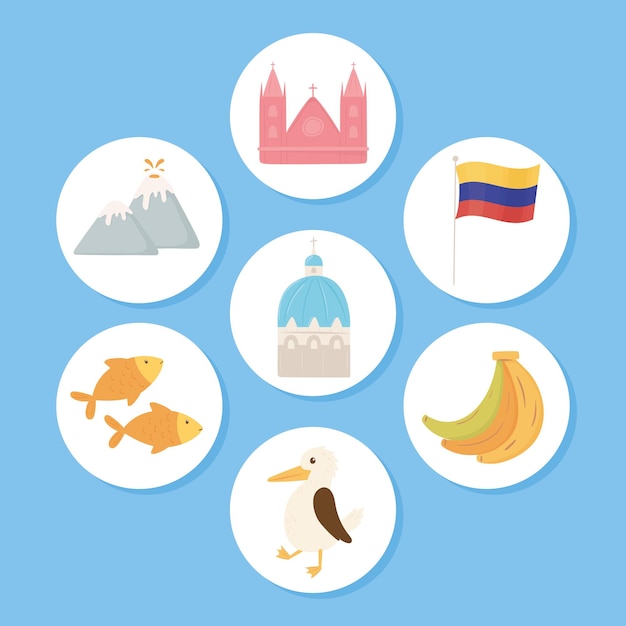 Premium Vector Icon Set Of Ecuador