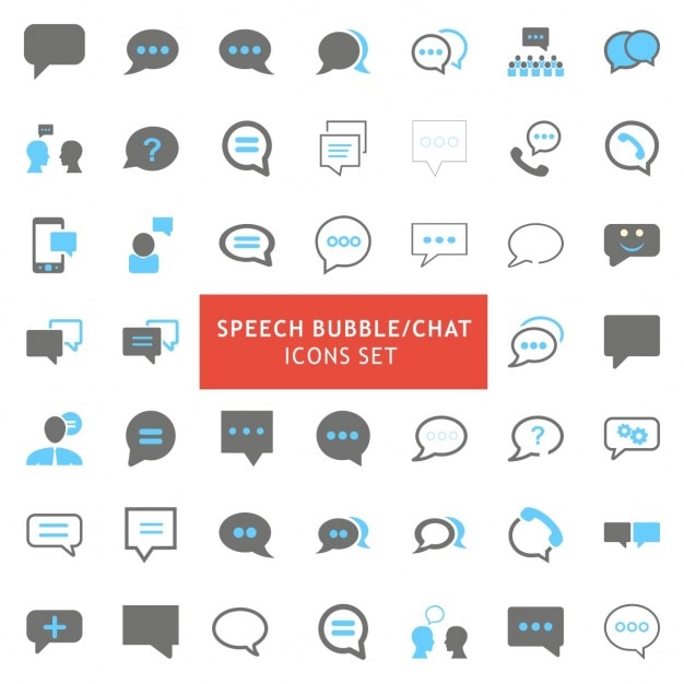Icons set about chat  Vector | Free Download Icons set about chat