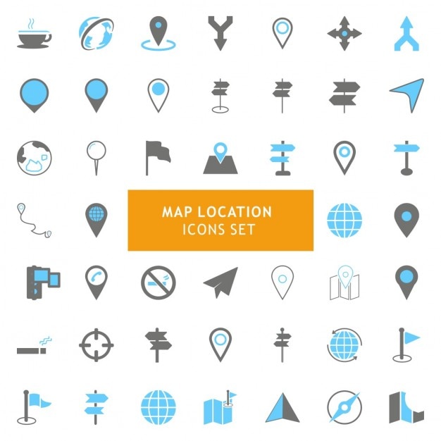 Download Free Vector | Icons set about maps