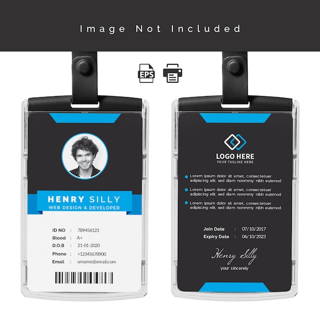 Premium Vector | Id card design template