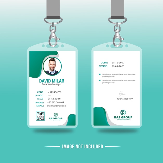 Id card design template Vector | Premium Download