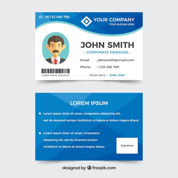 editable id card template free download