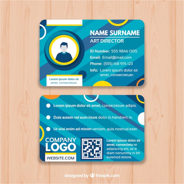 Id card template Free Vector