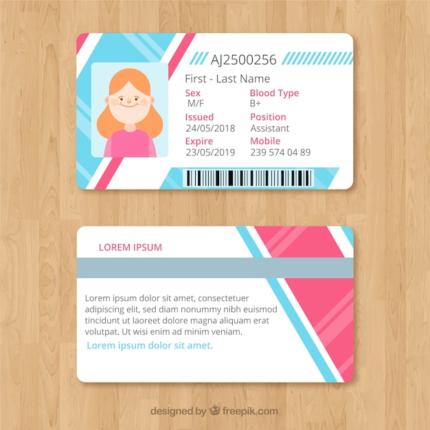 free id card making templates