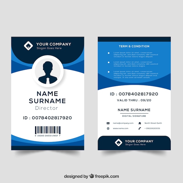 company id card design template free download