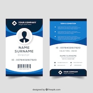 Free Vector Id Card Template