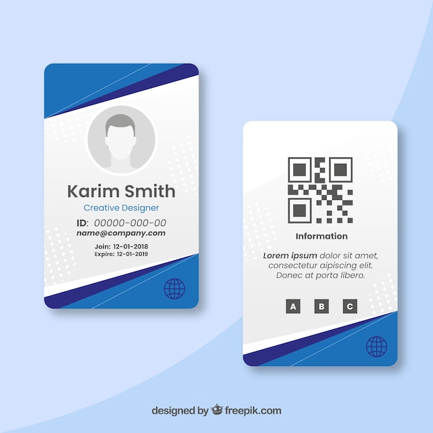 free id card design template free download