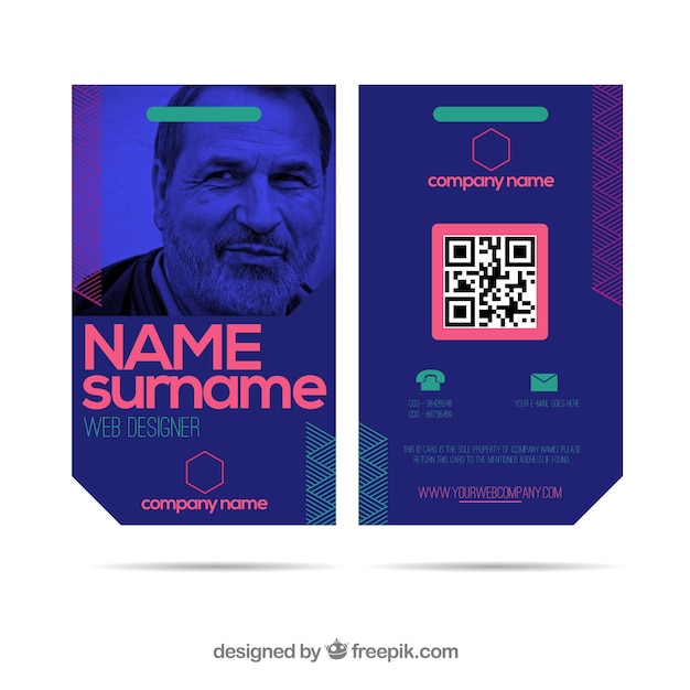 template for id card free download