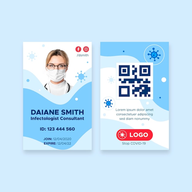 Id card template | Free Vector