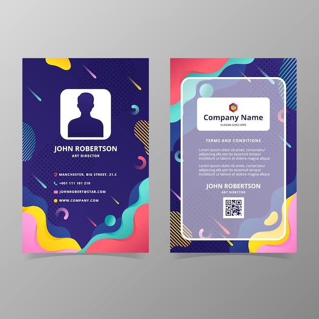 free download vector id card template