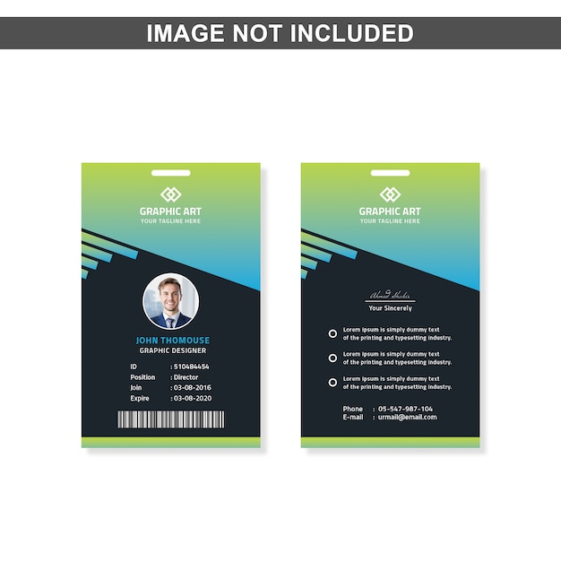 Premium Vector | Id card