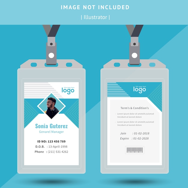 Premium Vector | Identification or id card design