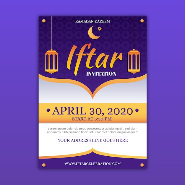 iftar-invitation-template-design-free-vector