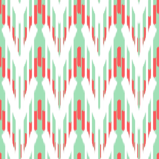 Ikat seamless pattern design Premium Vector
