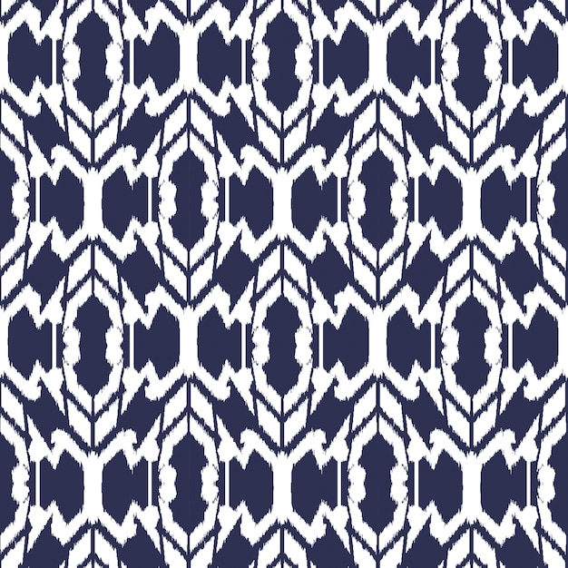 Premium Vector | Ikat seamless pattern