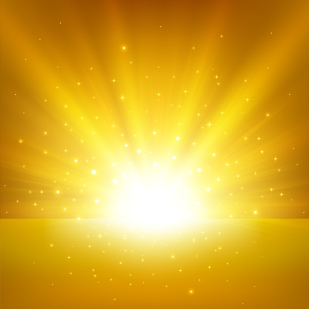 Illuminated gold light background Vector | Premium Download