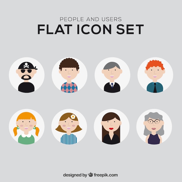 Download Illustrated people icons Vector | Free Download