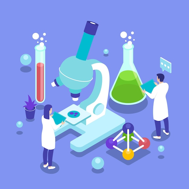 Free Vector | Illustrated science concept with microscope