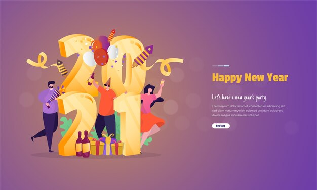 Premium Vector | Illustration about new year party concept