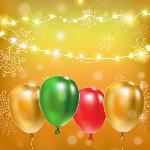 Download Premium Vector | Illustration. balloons birthday party ...