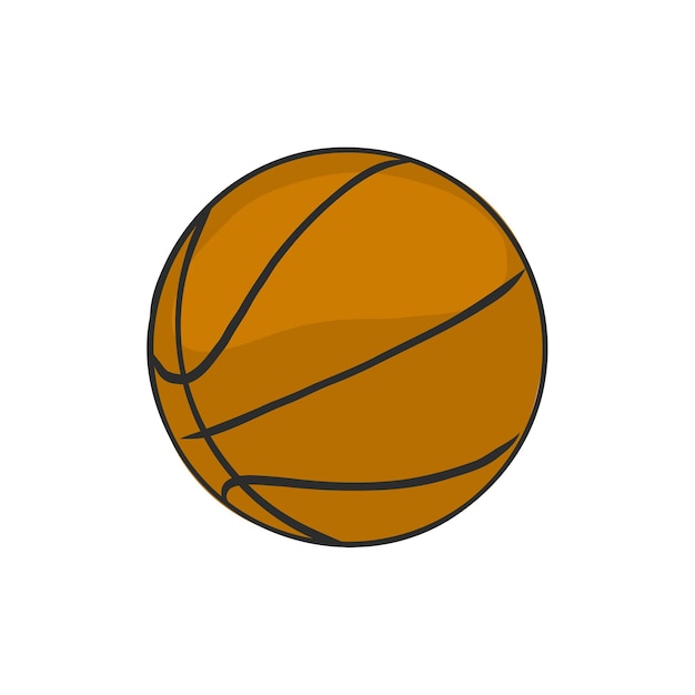 Premium Vector | Illustration of a basketball outline isolated in white ...