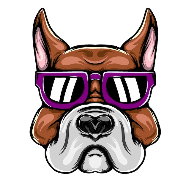Premium Vector | The illustration of the big head pitbull for the ...