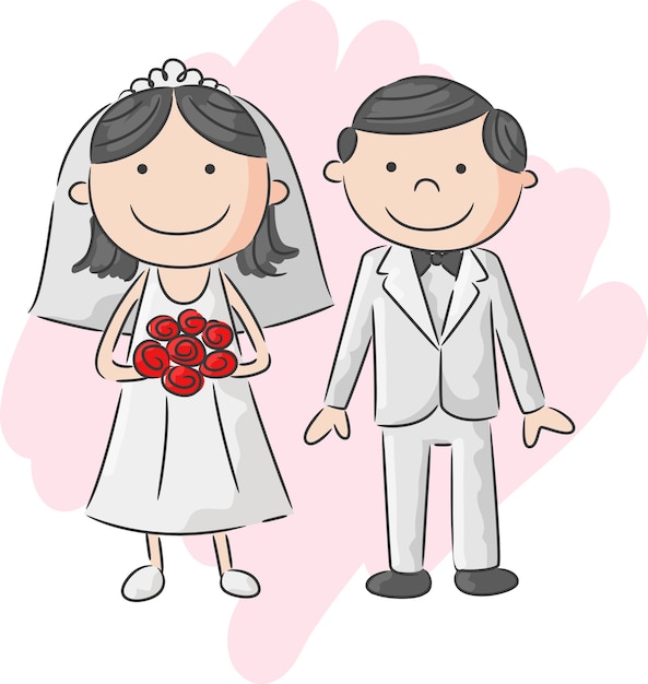 Premium Vector Illustration Of Bride And Groom 6530