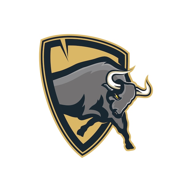 Premium Vector Illustration Of A Bull Shield