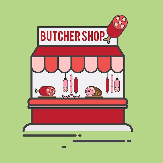 Butcher Shop Cartoon Image