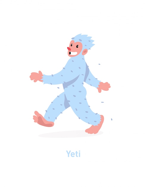 Premium Vector | An illustration of a cartoon yeti