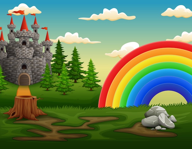 Free Free 241 Disney Castle Rainbow Svg SVG PNG EPS DXF File