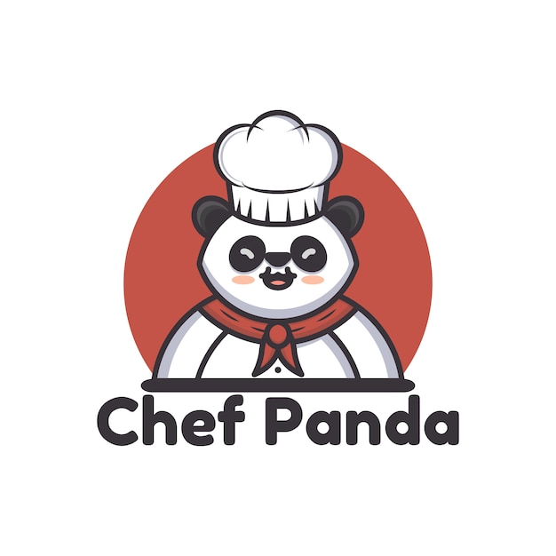 Premium Vector | Illustration of chef panda logo, icon, sticker design ...