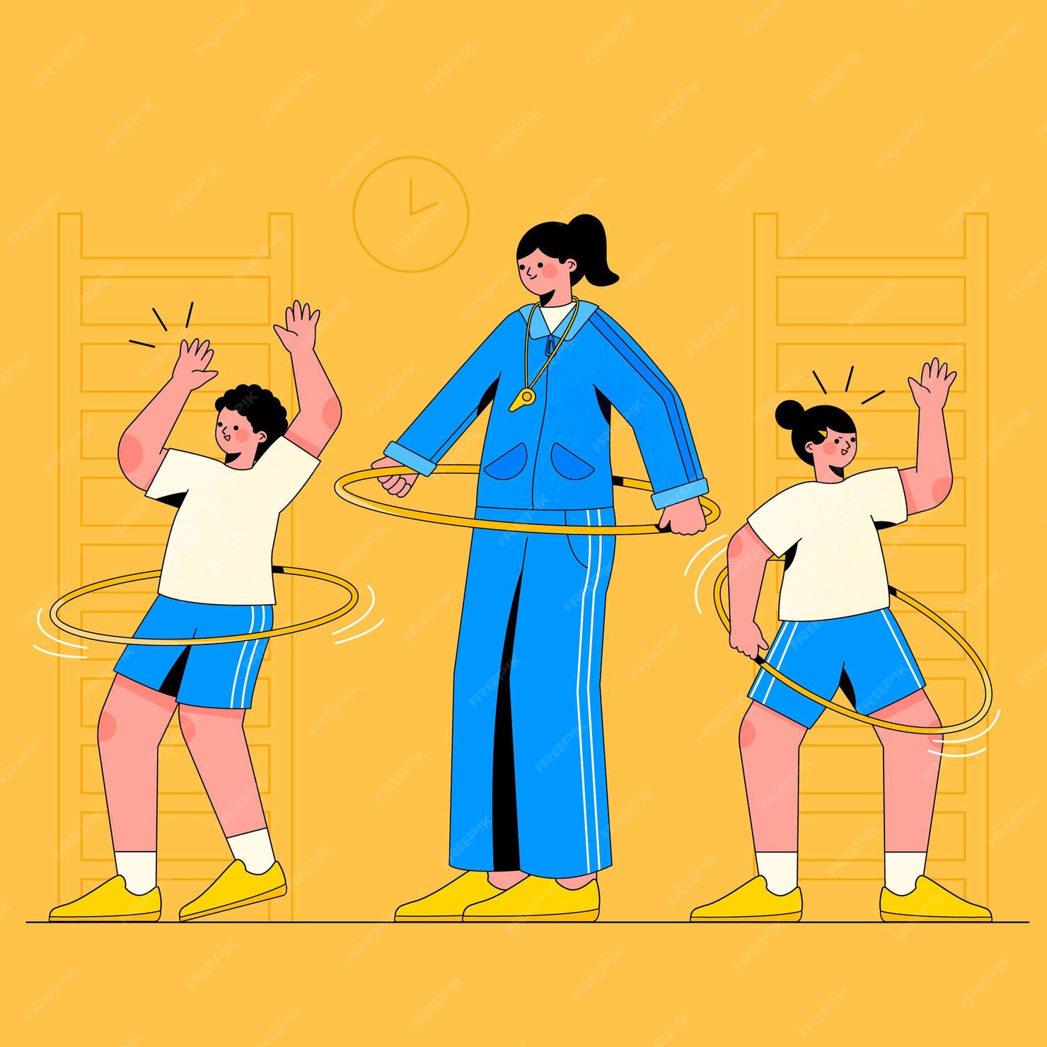 Premium Vector Illustration Of Children In Physical Education Class premium-vector-illustration-of-children-in-physical-education-class