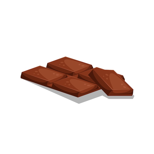 Premium Vector | Illustration of chocolate bar slices