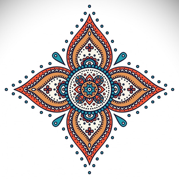 Premium Vector Illustration Of A Colorful Floral Mandala 4895