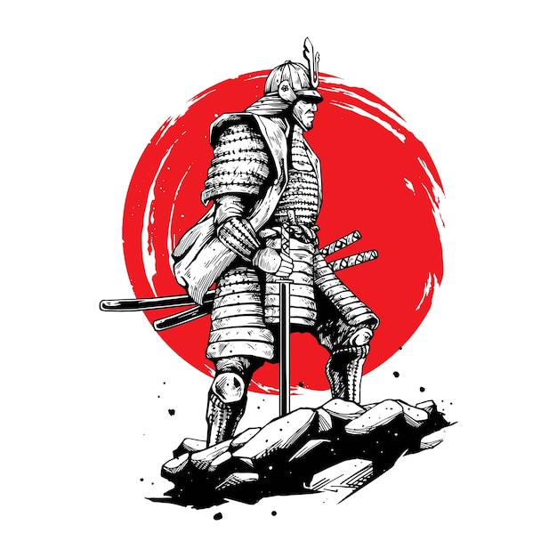 Premium Vector | Illustration Concept Of Samurai Warrior