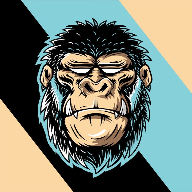 Premium Vector | Illustration of cool gorilla with savage looks and big ...