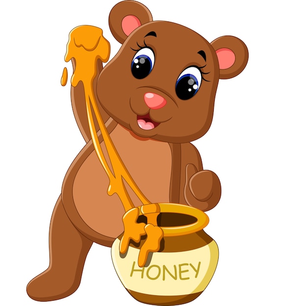 Download Illustration of cute baby bear cartoon | Premium Vector