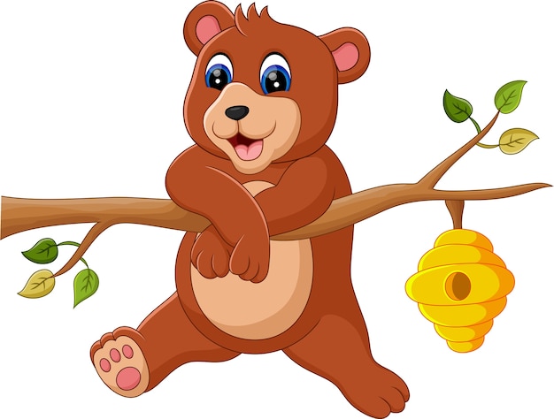 Download Illustration of cute baby bear cartoon | Premium Vector