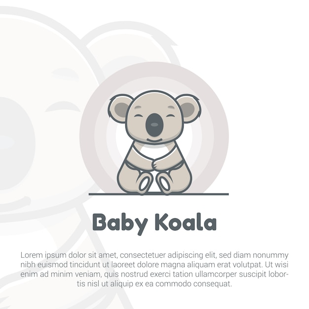Download Free Illustration Of Cute Baby Koala Logo Template Premium Vector Use our free logo maker to create a logo and build your brand. Put your logo on business cards, promotional products, or your website for brand visibility.