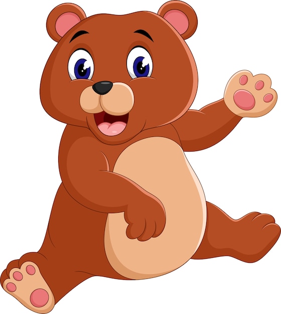 Premium Vector | Illustration of cute bear cartoon