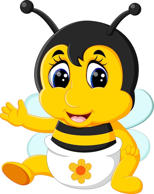 Download Illustration of cute bee cartoon | Premium Vector