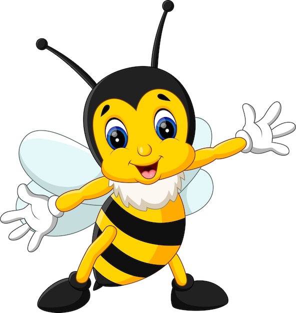 Download Illustration of cute bee cartoon Vector | Premium Download